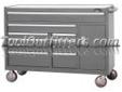 "
Mountain TBT8010A-SILVER MTNTBT8010A-SILVER 56"" 10 Drawer Bottom Cabinet -SIlver
Features and Benefits:
Ten drawer configuration
Heavy duty 18 gauge steel construction
Extreme duty 6" X 2â shockproof casters
Full extension ball-bearing drawer slides