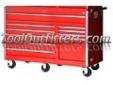 "
International Tool Box NR5610 ITBNR5610 56"" x 24"" 10 Drawer Cabinet - Red
Features and Benefits:
Ball bearing slides on all drawers
Heavy gauge steel
High gloss powder coat paint
Extruded aluminum drawer handle trim
Double slides on bottom deep