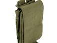 5.11 Tactical Large Drop Pouch - OD Green. The 5.11 Tactical Large Drop Pouch attaches quickly to any molle compatible system to hold critical gear. The VTAC Drop pouches fold up into a small and compact format, yet open up to offer plenty of practical