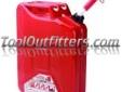 "
Midwest Can 5800 MWC5800 5 Gallon Metal Auto Shutoff Jerry Can
Features and Benefits:
Classic Metal "Jerry" can
Exceeds CARB and EPA requirements
Holds 5 gallons of fuel
Tough and durable
13.5" x 6.5" x 18.25"
This metal 'military-style' jerry can holds