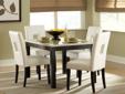 5 Pc.Archstone Contemporary Design 48in Dining Set
Product ID#3270-48
Contemporary design, sleek seating and the combination of black finish with white accents are all the ingredients you need to create a stylish setting for exceptional dining. The white