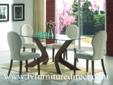 5 Pc.Contemporary Dining Set Finished in Medium Walnut Color.
Product ID#120361
Description:
Clean, sculptured, and functional, this set answers todays desire for smart contemporary styling and the need for furniture of everyday comfort and practicality.