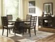 5 Pc.Dempsey Round Dining Set
DEMPSEY COLLECTION
The upscale urban design of the Dempsey Collection will be the focal point of your dining room. The pyramid base has intersecting framing, a design feature that carries onto backs of the elegantly styled