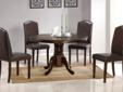 5 Pc. Round Dining Set With Brown Faux Leather Chairs.
Product ID#F2257
F2257 Dining Table (48" dia. Solid Top )
F1255 Dining Chair
(18"W x 22"D x 38"H, Brown Faux Leather)
PLEASE VISIT US AT www.lvfurnituredirect.com OR CALL FOR MORE INFO (702) 221-9880