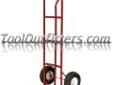 "
American Gage 3400-1 AMG3400-1 600 lb. Capacity Hand Truck
Features and Benefits:
10" ball bearing wheels
Vertical or horizontal loading
Easy storage, standing up or hung from handle
Solid tubular construction
5 year warranty
Loop handle allows for