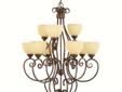 Beautiful champagne swirled glass shades and Georgian iron scroll work. Matching collection of wall bars (series 7211 - 7214) and home dTcor (series 7215 - 7219). Fancy scroll iron work design Comes with 8' chain and wire Champagne swirl glass bowl shades
