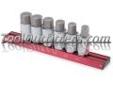 "
Titan 16130 TIT16130 6 Piece 1/2"" Drive SAE Large Hex Bit Socket Set
Features and Benefits:
S2 alloy steel bits for strength and durability
Handy magnetic rack sticks to ferrous metal surfaces
Anodized red rail
Exceeds ANSI standard
Sizes include: 1/2â