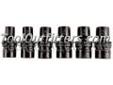 "
K Tool International KTI-38500 KTI38500 6 Piece 3/8"" Drive 6 Point Metric Flex Impact Socket Set
6-piece metric short flex impact set is manufactured from heat-treated chrome-moly steel for wear in professional, rugged environments. Set includes