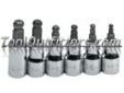 "
S K Hand Tools 19766 SKT19766 6 Piece 3/8"" Drive Fractional Ball Hex Bit Socket Set
Features and Benefits::
SuperKrome finish provides long life and maximum corrosion resistance
Through-hole design: simply pop the old bit out and insert a new
