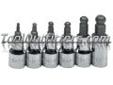 "
S K Hand Tools 19756 SKT19756 6 Piece 3/8"" Drive Metric Ball Hex Bit Socket Set
Features and Benefits:
SuperKromeÂ® finish provides long life and maximum corrosion resistance
Through-hole design: simply pop the old bit out and insert a new replacement