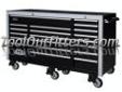"
Mountain TBR8120BA-BLACK MTNTBR8120BA-BLACK 72"" 20 Drawers Tool Cabinet - Black
20 drawers on ball bearing slides
Drawer configuration has multiple sizes
Extreme duty 6â X 2â shockproof casters
Quality skid proof drawer liners are included
Theft proof