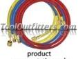 "
Mastercool 84722 MSC84722 72"" Yellow Hose R134a
Features and Benefits:
72" Yellow hose with shut off valve
1/2" ACME - F
Meets J2196 specifications and are UL recognized
Tested for working pressure of 600 PSI and burst pressure of 3,000 PSI
Mastercool