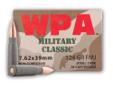 Newly manufactured Wolf WPA Military Classic, this steel cased ammo is excellent for training with your AK-47. Manufactured in one of Wolf's legendary production facilities in Russia. This product is steel-cased and Berdan-primed. It's non-corrosive and