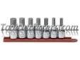 "
KD Tools 80721 KDT80721 7 Piece 1/2"" Drive SAE Hex Bit Socket Set
Features and Benefits
Patented bit holding system forces bit surface to opposing side for maximum retention
Chrome sockets; heat treated for durability and service ability
S2 and Alloy