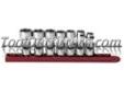 "
KD Tools 80564 KDT80564 7 Piece 3/8"" Drive SAE 6 Point Flex Socket Set
Features and Benefits
Full polish finish
Features a flexible joint for hard to reach fasteners
Entry angle guides fastener for better engagement and productivity
Large hard stamped