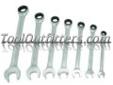 "
K Tool International KTI-45400 KTI45400 7 Piece Fractional Ratcheting Wrench Set
Features and Benefits:
Ratcheting box ends are designed to accommodate a variety of fasteners including both 6- and 12-point nuts!
Ratcheting box ends requires as little as