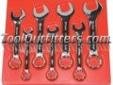 "
K Tool International KTI-41700 KTI41700 7 Piece High Polish Metric Short Combination Wrench Set
Features and Benefits:
High polish, smooth-finish, heat-treated chrome vanadium steel
12 point hex on box end
Packaged in a plastic tray
Sizes include: 10mm,