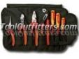 "
Grip On 9K989827US KNPSI807 7 Piece Hybrid Tool Kit
Features and Benefits
Satisfies the NFPA 70E recommendations for arc flash protection
All tools are tested to 10,000 volts AC for guaranteed 1000V protection
Dual component red and yellow handles