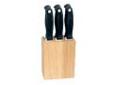 "
Kershaw 9922-7 7 PIECE STEAK KNIFE SET
Get a grip on the most comfortable knives around with the 9900 series kitchen cutlery. The unique, co-polymer handle provides incredible comfort and a sure grip. Each double injection- molded handle is a