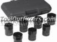 "
OTC 4542 OTC4542 7 Piece Wheel Bearing Locknut Socket Set
Features and Benefits:
For use with a 1/2" ratchet or breaker bar
Sockets will work on a variety of automobile manufacturers
Set contains: No. 519097-7 â 55 mm hex locknut socket designed for use