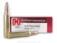 Hornady's 7mm Rem Mag SST (Super Shock Tip) ammo features Hornady's proven polymer tip design which is proven to shoot flatter, fly straighter, and hit harder. The sharp point of the SST projectile increases the ballistic coefficient making it fly faster