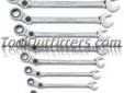 "
KD Tools 85498 KDT85498 8 PIece SAE Indexing Combination Wrench
Features and Benefits:
13 locking positions allow you to reach around obstructions to turn nuts and bolts in hard to reach places
Quickly tighten or loosen fasteners by locking the pivot