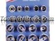 "
OTC 9851 OTC9851 8 Point Wheel Bearing Locknut Socket Display
Features and Benefits:
18 bearing locknut sockets (8 pt)
Includes tool board display
Made of high strength steel
Very durable, resist rounding out
Weight 34 lbs., 4 oz.
Wheel bearing