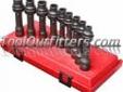 "
Sunex 2695 SUN2695 9 piece 1/2"" Drive 12 Point Metric Driveline Socket Set
Features and Benefits:
Great for most limited access fasteners
Includes driveline sockets for Chevrolet, Chrysler, Dodge, Ford, GMC and Jeep models
Remove and install driveline