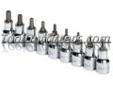 "
S K Hand Tools 19749 SKT19749 9 Piece 3/8"" Drive Fractional Tamper-Proof Hex Bit Socket Set
Features and Benefits:
SuperKromeÂ® finish provides long life and maximum corrosion resistance
Through-hole design: simply pop the old bit out and insert a new