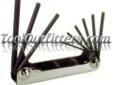 "
Eklind Tool Company 20912 EKL20912 9 Piece SAE Fold-Up Hex Key Set
Features and Benefits:
High quality, industrial grade, professional set
Made with EklindÂ® Alloy Steel
Heat treated for optimum strength and ductility
Finished with EklindÂ® Black Finish