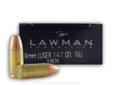 Buy In Bulk And Save!!! SpeerÂ® brought sport shooters and law enforcement the excellence of Lawman over 35 years ago. Back in 1968, the line included various calibers of centerfire handgun ammunition, and quickly earned a reputation as a high-performance