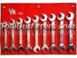 V8 Tools 819 V8T819 9pc Metric Jumbo Angle Wrench Set
Our new jumbo angle wrench set is made of extremely strong drop-forged alloy steel & features 30 & 60 degree angles for ease of use. This set is an extension of our popular 816 set & has every size