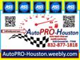 ASE Certified Automotive Repair Facility with Mobile Mechanics
AutoPRO-Houston
9103 EMMOTT RD.
Houston TX 77040
Tel: 832.877.1818
"We can make the vehicles you have . . . the vehicle you want and need!"
Automotive Services offered since 2006:
Electrical: