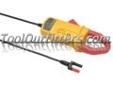 "
Fluke 617727 FLUI410 AC/DC 1A to 400 Amp Current Probe for Digital Multimeters
Features and Benefits:
Amp clamp with 2.1 meter output cable with shrouded banana plugs
Clamp accommodates up to 1.18" maximum conductor diameter
Zero error adjustment
CAT