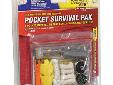 Pocket Survival PakA pocket survival kit that really could save your life! The Pocket Survival Pakâ¢ contains a collection of survival tools for when you find yourself abandoned, stranded, or lost in the outdoors. Keep it in your pocket, or on your person,