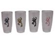 Browning Buckmark 4 Pack TumblersThis is for a set of 4 tumblers with the officially licensed Browning Buckmark logo. There is the traditional gold, pink, camo and USA flag.Features:- Double-walled insulated plastic- 16oz each- Keeps warm beverages warm,