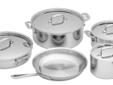 ï»¿ï»¿ï»¿
All-Clad 5000-9 Stainless 9-Piece Cookware Set
More Pictures
Lowest Price
Click Here For Lastest Price !
Technical Detail :
Set includes 2-quart covered saucepan, 3-quart covered saute pan, 10-inch fry pan, 3-quart covered casserole pan, 6-quart
