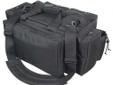 Allen Master Tactical Range Bag 18x9x9 Black. 18" x 9" x 9" main compartment, 16" x 9" x 2" side pocket, 7" x 8" x 2" end pocket with id tag holder, Two 7" x 8" x 2" side pockets, 8" x 5" end pocket with loop for flashlight, External water bottle pocket,