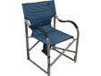Camp Chair BlueFeatures:- Powder Coated Frame - Engineered Aluminum Frame - Sturdy Steel Tubes & Connectors - Cup Holder/Pocket - Detachable Back Improves the Storage and Packing Size - Folds Flat for Storage - Comfortable Curved ArmrestsSpecifications:-