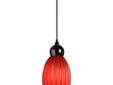 This distinctive pendant will give your room a touch of elegant radiance. Its tapered cylinder, black chrome top, blown glass with a trendy ribbed design will enhance the beauty of any room. Use this piece in groups of two or three to illuminate a kitchen