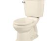 American Standard Oakmont Champion-4 Right Height elongated toilet, bone 2738.014.021. The American Standard Oakmont Champion-4 toilet is a two-piece toilet constructed of vitreous china, a type of ceramic fired at high temperature to form a non-porous