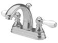 American Standard Hampton Minispread Faucet in Satin, #7471.712.295. Ceramic disc valves ensure a lifetime of smooth handle operation and drip-free performance. Faucet includes metal pop-up drain and porcelain lever handles. Lifetime finish won't tarnish