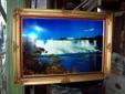 Animated Wall Picture Of Waterfall $50 (36inW 25inH 6inD, has rotating backlit mechanical parts that light up and show the water "moving", kool effect, like new condition, these retail new for over $200) ...SEE THIS MAP AND CONTACT PAGE FOR DETAILS: