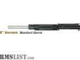 purchase at www.cbarms.com
?Varmint .950? barrel twist 1:9, ideal for 55 to 62 grain bullet.
?A3 flat top upper receiver made from certified 7075-t6 aluminum forgings. Black hardcoat anodized and teflon coated to gov. specs. Proper white "t-marks" on