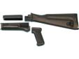 Arsenal AK47 Stock, Upper & Lower Handguard, Pistol Grip NATO BlackArsenal, Inc. Four-piece US made stock set, 1.25'' extended NATO length for stamped receivers, Black polymer color. Part Number: AKBSL
Manufacturer: Arsenal AK47 Stock, Upper & Lower
