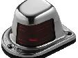 1-Mile Deck Mount, Red Sidelight - 12V - Stainless Steel HousingPart #: 66319R7Constructed of corrosion-resistant 304 stainless steel, these lights provide one-mile visibility for power boats up to 39.4 ft. (12 meters). Lights include rubber gasket lens