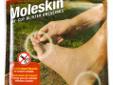 MOLESKIN Moleskin is the most reliable dressing for blister prevention available. AMK has made it easier than ever to apply, adding die-cut shapes to fit common problem areas, including the heel, side of foot, and toes. Apply moleskin to problem areas