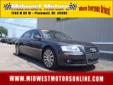 Click here for financing 
269-685-9197
2007 Audi A8 L quattro AWD
(  Contact us )
Finance Available
Price $ 27,995
Contact us 
269-685-9197 
OR
Contact us
Â Â  Click here for financing Â Â 
Transmission:Â Automatic
Color:Â Gray
Vin:Â WAUMV44EX7N016880