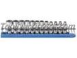 "
KD Tools 80311 KDT80311 12 Piece 1/4"" Drive Metric 6 Point Flex Socket Set
Features and Benefits
Full polish finish
Features a flexible joint for hard to reach fasteners
Entry angle guides fastener for better engagement and productivity
Large hard