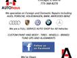 https://www.facebook.com/AutoHausChicago 4157 N Lincoln Ave Chicago, Illinois 60618 Today 8:00 am - 6:00 pm SAturday 8:00am - 2:00pm Phone (773) 368-8270 Auto Haus specializes in German Car Repair. Audi / Porsche / BMW / Volkswagen, & Mercedes. Full